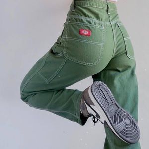 green dickies straight leg cargo pants